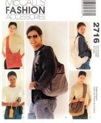2716 HIM & HER MESSENGER BAGS,CELL PHONE CARRIER PATTERN
